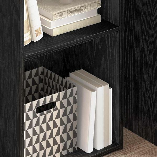 vidaXL Libreria Rovere Nero 40 x 30 x 77 cm Legno multistrato