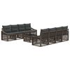 vidaXL Set Divano da Giardino 9 pz Grigio polyrattan