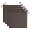 vidaXL Sedie da Giardino con Cuscini 4 pz in Massello di Acacia Grigio
