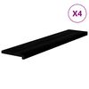 vidaXL Gradini 4 pz Marrone-nero 120x25x2 cm Legno Massello Rovere