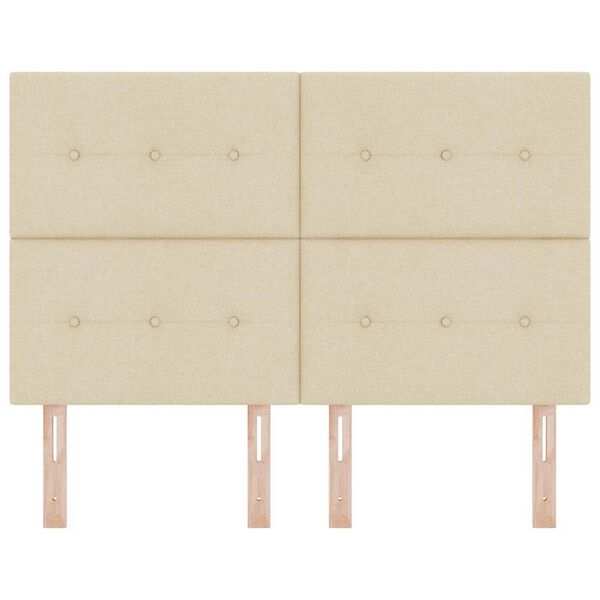 vidaXL Testiera regolabile in altezza Crema 160 cm Tessuto