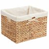 vidaXL Cesti per Stoccaggio 3 pcs Naturale 35 x 30 x 25 cm