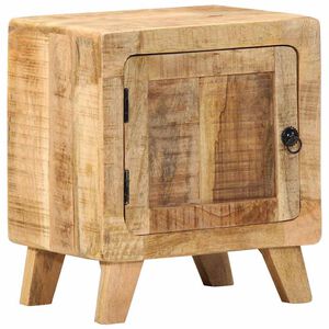 vidaXL Comodino 40x32x46 cm in Legno Massello di Mango Grezzo