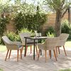 vidaXL Set da Pranzo per Giardino 5 pcs Grigio chiaro polyrattan
