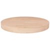 vidaXL Piano Tavolo Rotondo &Oslash;30x4 cm Massello di Rovere Non Trattato