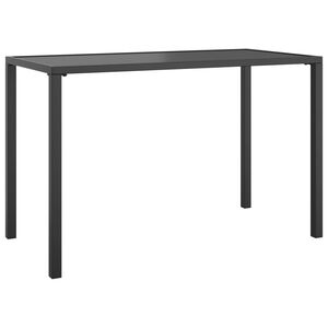 vidaXL Tavolo da Pranzo da Giardino Antracite 110x54x70 cm Acciaio