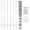 vidaXL Recinzione con Posto Argento 1,4 x 25 m Acciaio