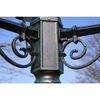 vidaXL Lampione da Giardino 3 Bracci 215 cm Verde Scuro/Nero Alluminio