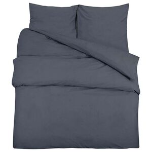 vidaXL Set Copripiumino Antracite 140x200 cm in Cotone