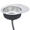 vidaXL Lavello da Cucina con Filtro e Sifone Ovale in Acciaio Inox