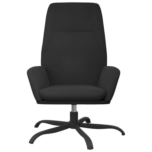 vidaXL Poltrona Rilassante Nera in Similpelle Scamosciata