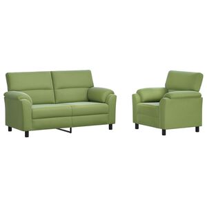 vidaXL Set di divani 2 pcs Verde chiaro Velluto