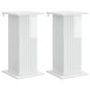 vidaXL Supporto per piante 2 pcs Bianco Lucido 30,5 x 30 x 60,5 cm