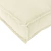 vidaXL Cuscino per seduta / schienale pallet Crema 120 x 50 x 12 cm