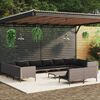 vidaXL Set Divani da Giardino 13 pz Cuscini in Polyrattan Grigio Scuro