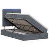 vidaXL Letto con contenitore LED e materasso Grigio Scuro 120 x 200 cm
