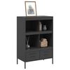 vidaXL Credenza Nera 68x39x101,5 cm in Acciaio