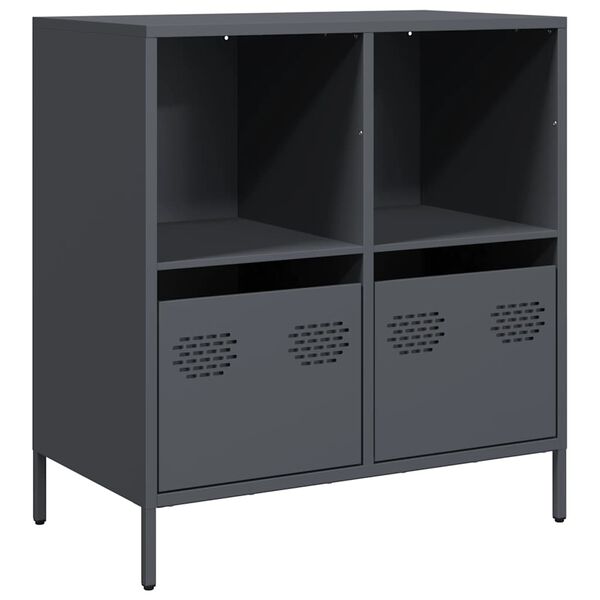 vidaXL Credenza Antracite 68x39x73,5 cm in Acciaio Laminato a Freddo