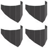 vidaXL Bordura per Prato 4 pz 100 x 45 cm Acciaio Nero