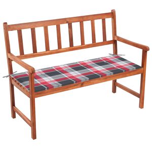 vidaXL Panca da Giardino con Cuscino 120 cm in Massello di Acacia