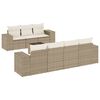 vidaXL Set Divano da Giardino 8 pz con Cuscini Beige in Polyrattan