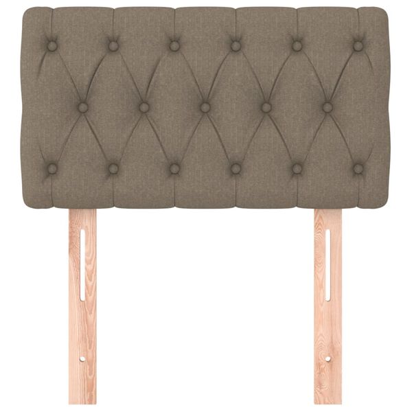 vidaXL Testiera Tortora 80x7x78/88 cm in Tessuto