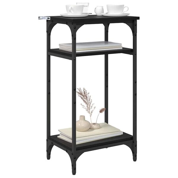 vidaXL Tavolo laterale Rovere Nero 40 x 30 x 75 cm Legno multistrato