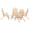 vidaXL Set Divani da Giardino 5 pz in Legno Massello di Abete
