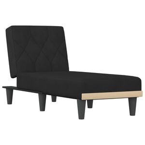 vidaXL Chaise Longue in Velluto Nero