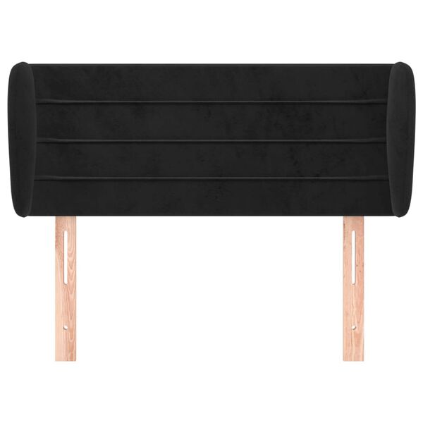 vidaXL Testiera ad Orecchio Nera 103x23x78/88 cm in Velluto