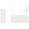 vidaXL Set Mobili da Bagno 3 pz Bianco in Legno Multistrato