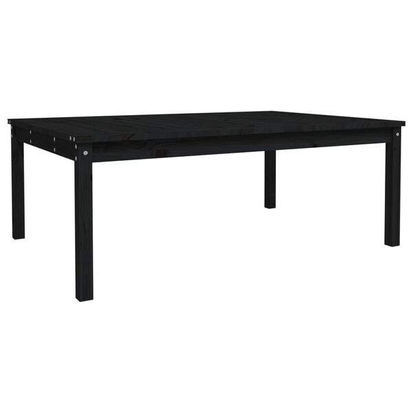 vidaXL Tavolo da Giardino Nero 121x82,5x45 cm Legno Massello di Pino