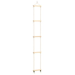 vidaXL Scala di Corda per Bambini in Legno Massello e PE 30x168 cm