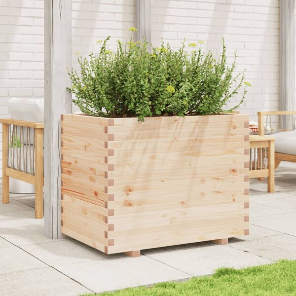 vidaXL Fioriera da Giardino 90x60x72 cm in Legno Massello di Pino