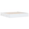 vidaXL Giroletto con Cassetti Bianco 180x200 cm in Legno Multistrato