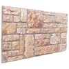 vidaXL Pannelli da parete 10 pz 100 x 50 cm Marrone chiaro e bianco
