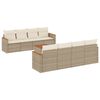 vidaXL Set Divano da Giardino 9 pz con Cuscini Beige in Polyrattan