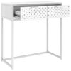vidaXL Tavolo Consolle Bianco 72x35x75 cm in Acciaio