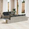 vidaXL Set di divani con cuscino 8 pcs Grigio chiaro polyrattan