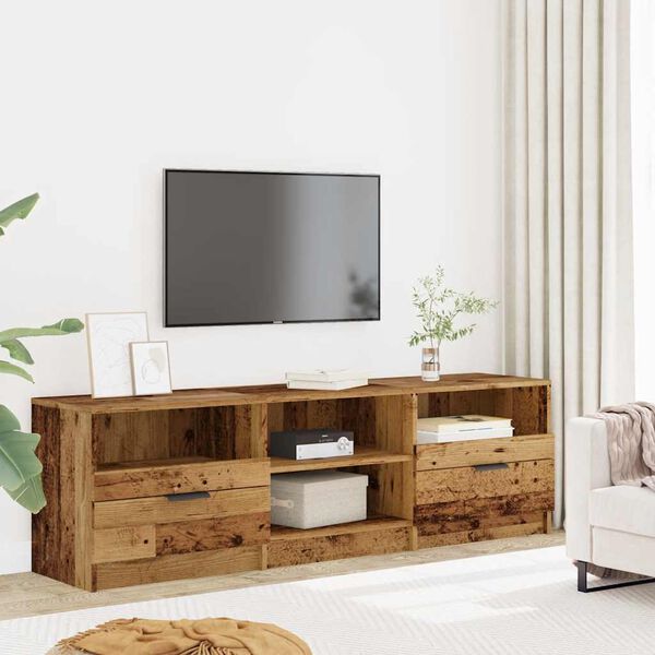 vidaXL Mobile Porta TV Legno Vecchio 150x33,5x45 cm Legno Multistrato