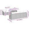 vidaXL Set Divano da Giardino 9 pcs Grigio Poly Rattan