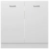 vidaXL Mobile Sottolavello &ldquo;Lyon&rdquo; Bianco 80x46x81,5 cm