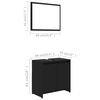 vidaXL Set Mobili da Bagno 3 pz Nero in Truciolato