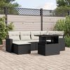 vidaXL Set Divani da Giardino con Cuscini 7pz Nero Polyrattan