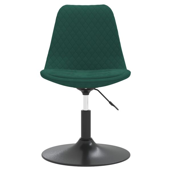 vidaXL Sedie da Pranzo Girevoli 6 pz Verde Scuro in Velluto