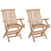vidaXL Sedia da giardino pieghevole 2 pz Naturale Legno di teak solido