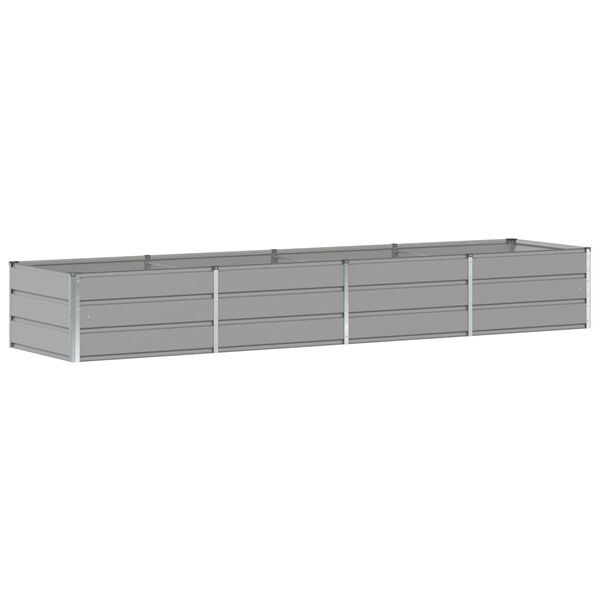 vidaXL Fioriera Grigio chiaro 320 x 80 x 45 cm Acciaio