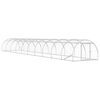 vidaXL Pollaio Argento 1000 x 150 x 100 cm Acciaio zincato