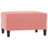 vidaXL Set di Divani 3 pz con Cuscini rosa in Velluto