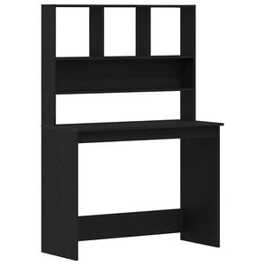 vidaXL Scrivania con Mensole Rovere Nero 102x45x148 cm in Truciolato